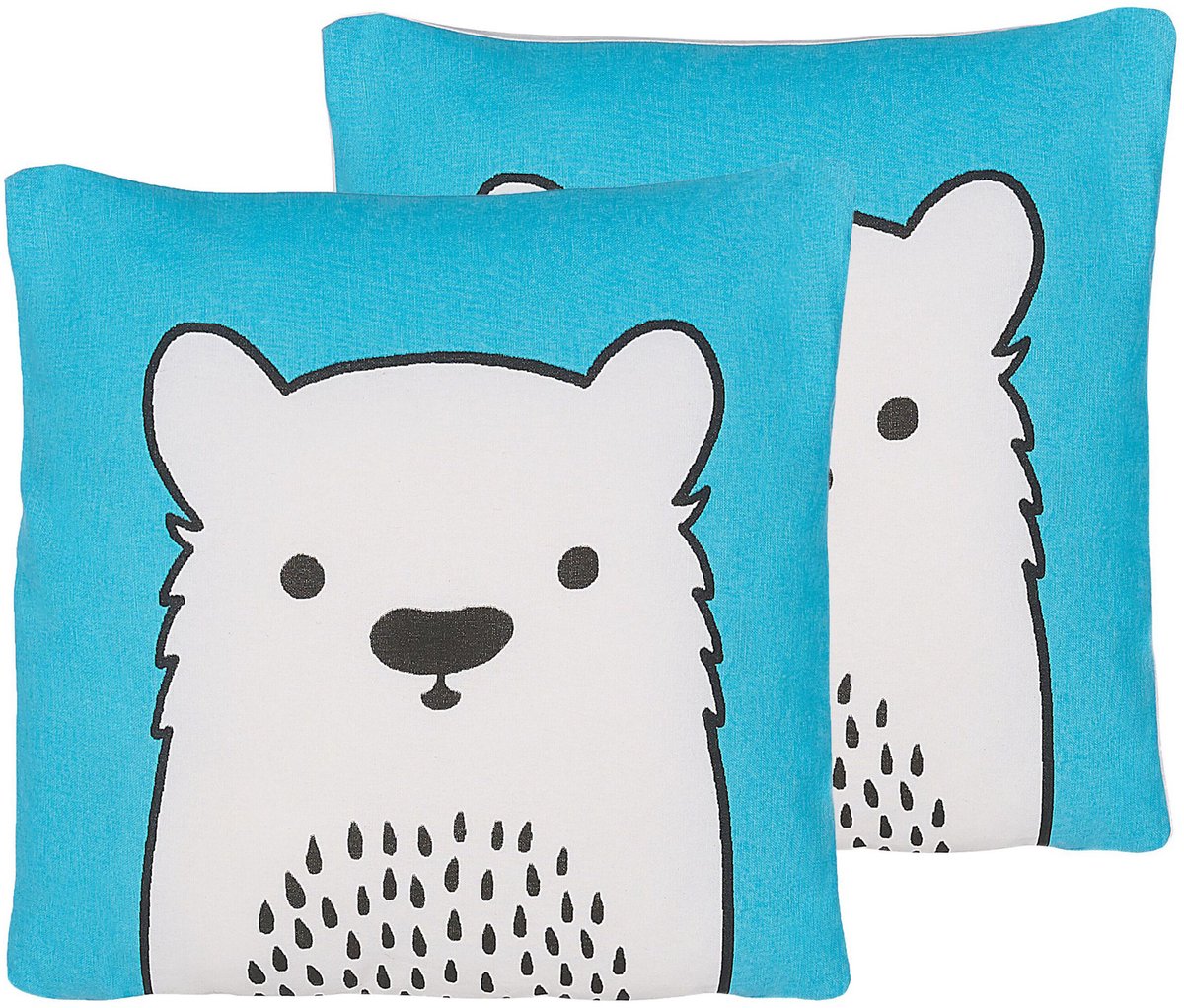 Beliani WARANASI - Sierkussen set van 2 - Blauw - 45 x 45 cm - Katoen