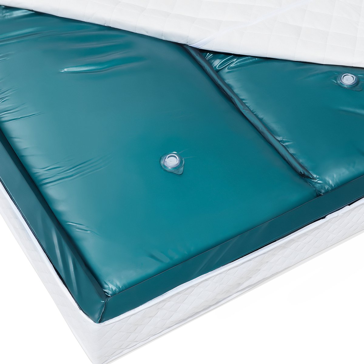 BELIANI DUAL VOLL - Waterbedmatras sterk - Blauw - 160 x 200 cm - Vinyl