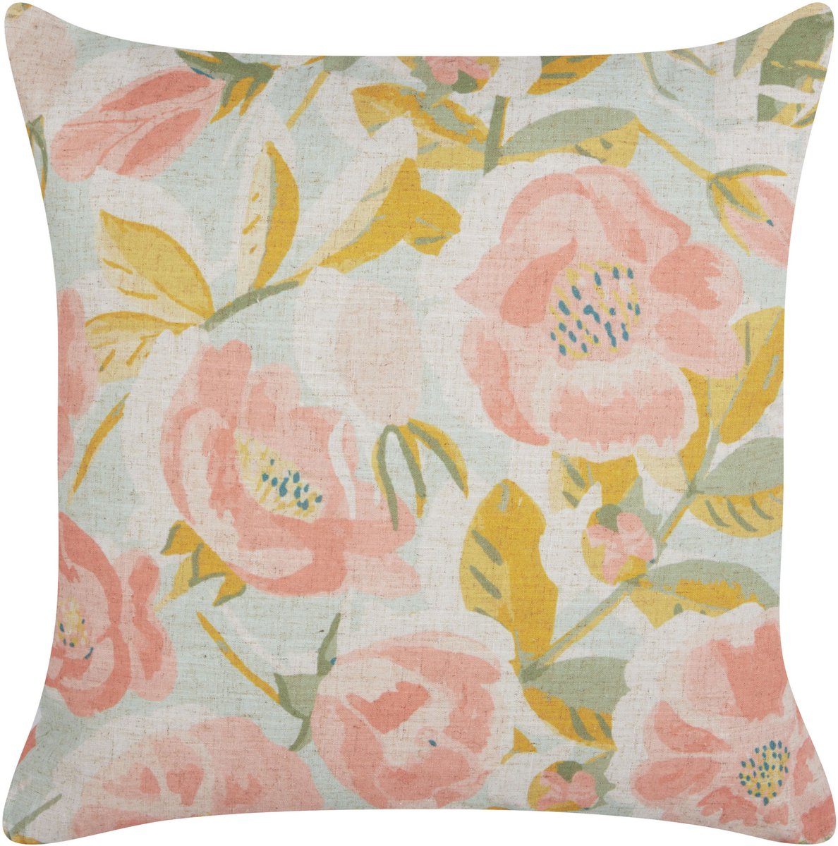 Beliani ZAHRIYE - Sierkussen - Roze/Blauw - 45 x 45 cm - Polyester