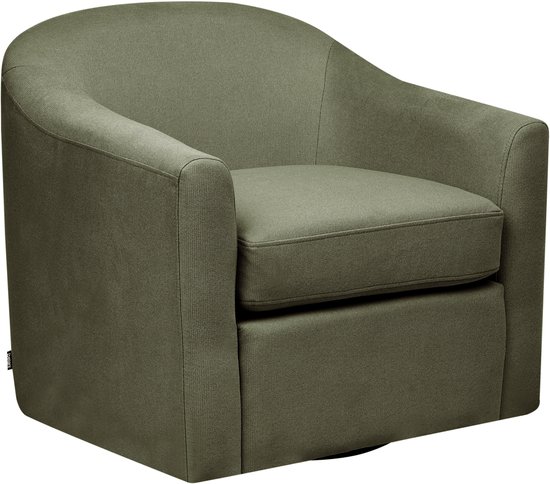 BELIANI MAGNOR Fauteuil Donkergroen Polyester Retrostijl - BELIANI - €409,99
