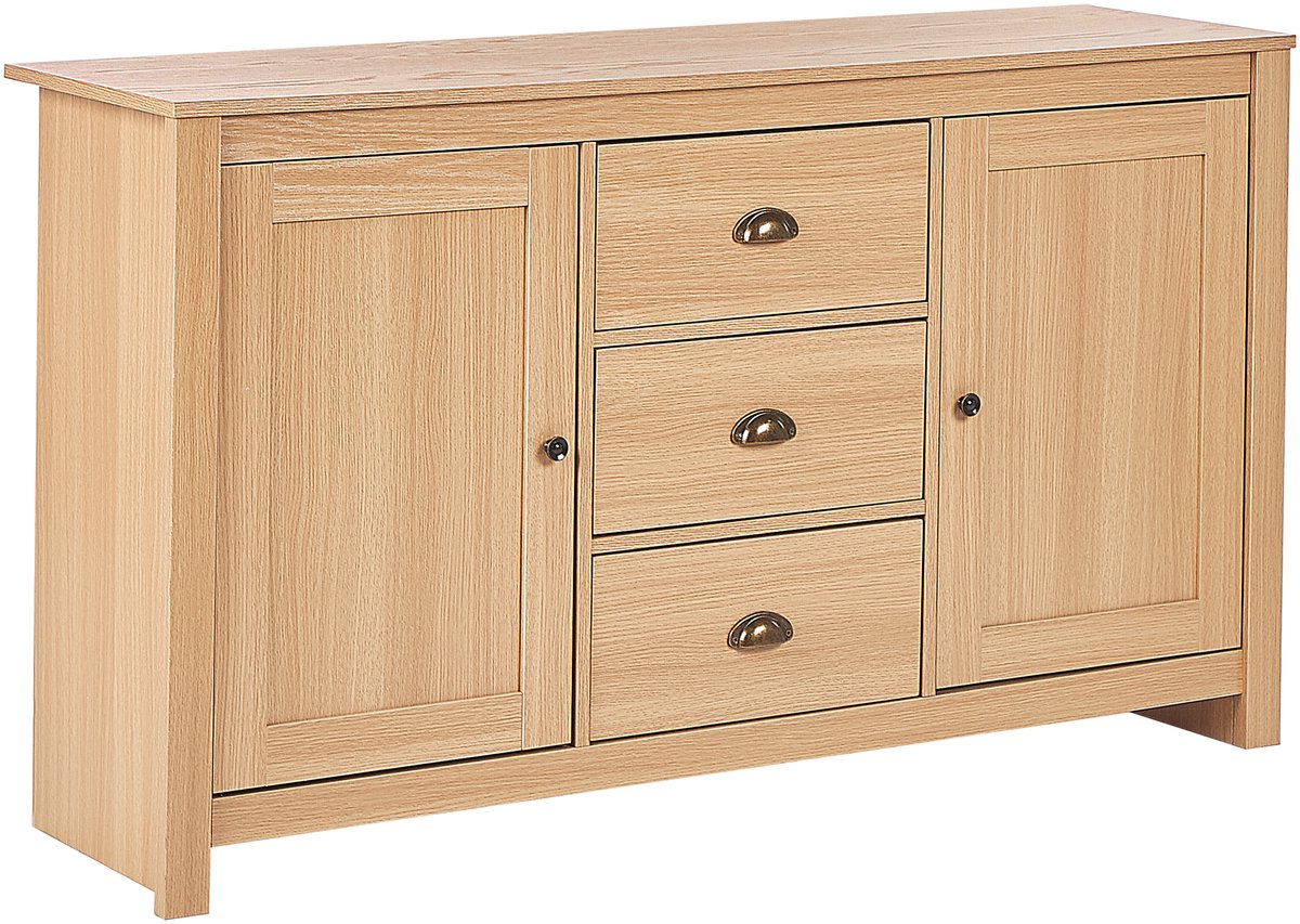 Beliani LANSIN - Sideboard - Lichte houtkleur - Vezelplaat Bruin