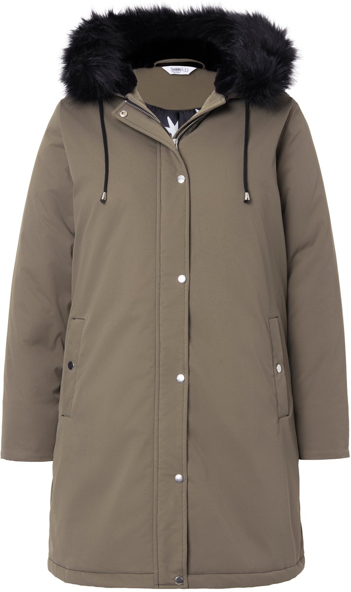 Angel of Style - Dames - Parka oversized capuchon sterrenpatroon - Kaki - Maat 50+