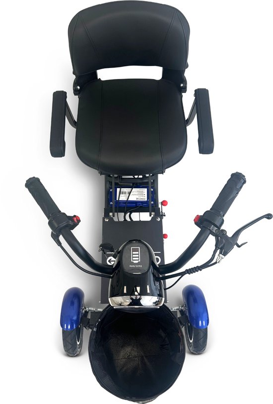 COMFYGO MS3000 PLUS Elektrische scootmobiel, 4 wielen, maximale snelheid 18 km/u, 10,4 Ah Lithium-ion accu, Actieradius tot 25 km, Blauw, Grote stoel