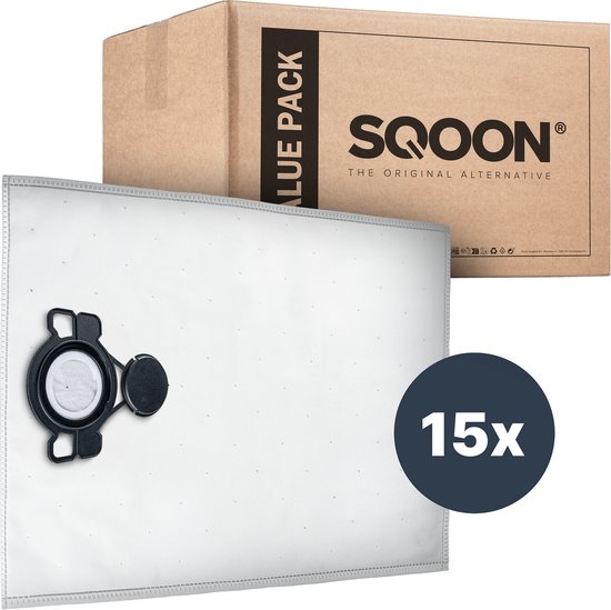 SQOON® Stofzuigerzakken Geschikt voor Nilfisk Alto / WAP / KEW AERO 20/25/26 Series - 15 Stuks