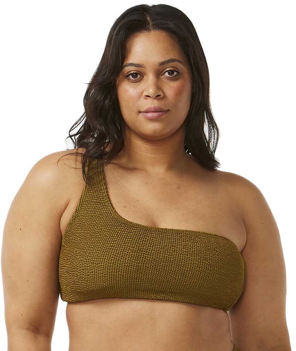 Rip Curl Sunshine One Shoulder Bikinitop L Vrouw Olijf