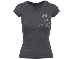 Mister Tee - Only Love Dames T-shirt - M - Grijs