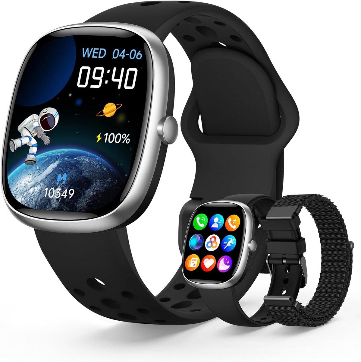 Smartwatch voor kinderen - IP68 waterdicht, fitnesshorloge met 20 sportmodi, stappenteller, hartslagmonitor en wekker