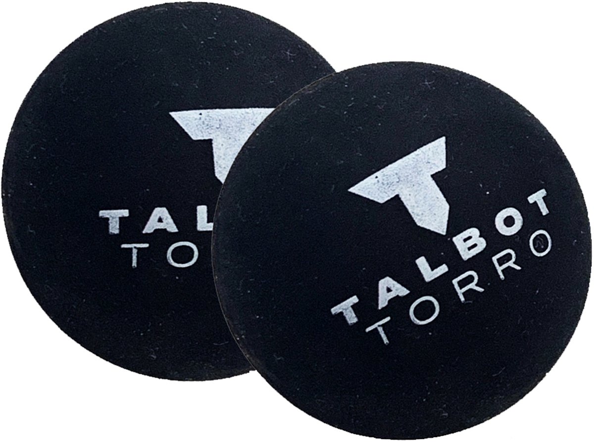 TALBOT torro squashballen, zwart, medium, 2 stuks