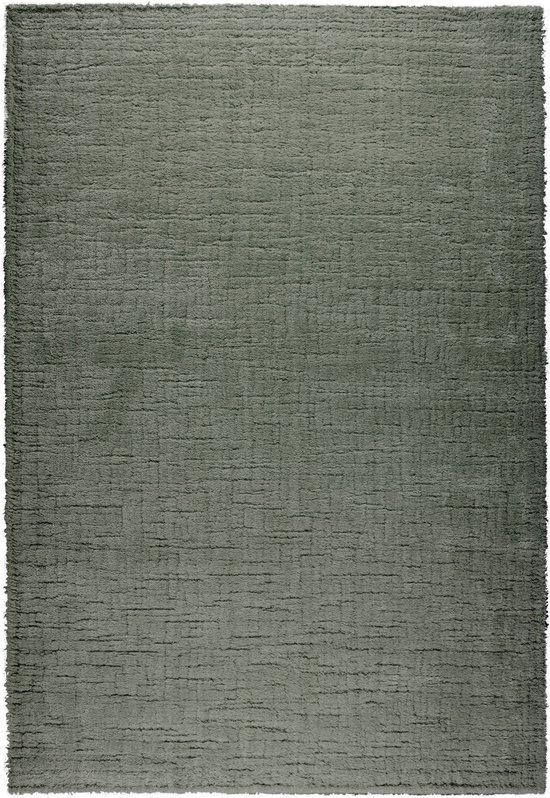 Tapis Rugsman Kyoto 014.0500.4343 - 200 x 290 cm - Vert - Rectangulaire - Polyester - Salle à manger, salon, chambre - Uni - Moderne