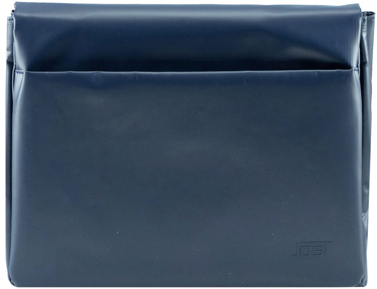 JOST schoudertas business tas met laptopvak Tolja Messenger Bag Dark Blue donkerblauw