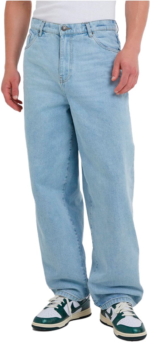 Urban Classics Heavy Ounce Baggy Fit Jeans Wijde broek Taille 31 inch Blauw
