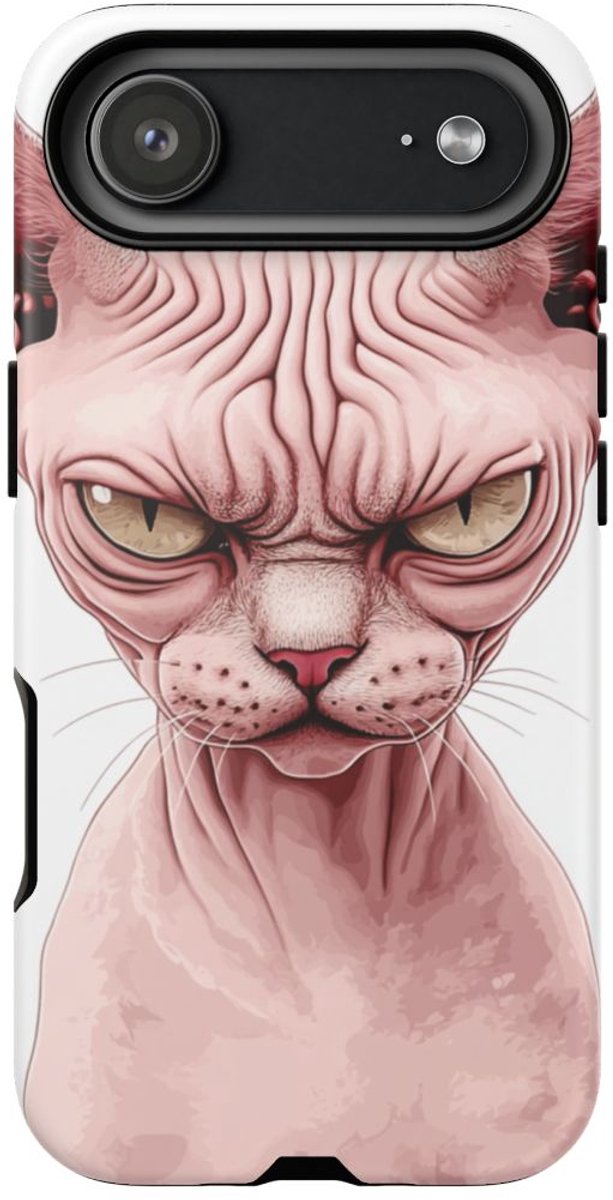 Roze Sfinxkat Illustratie – Telefoonhoesje Geschikt voor iPhone 17 Air