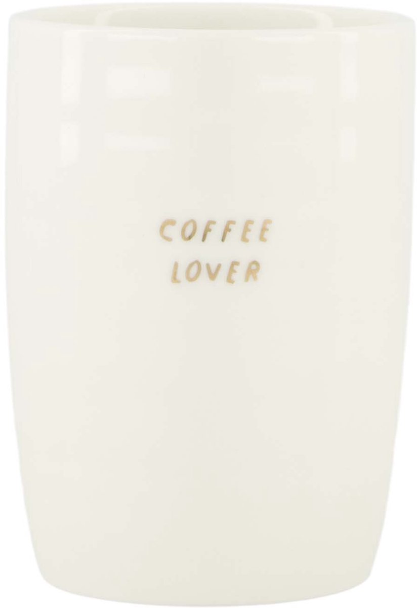 Zusss Koffiemok Coffee Lover Wit/Goud Wit