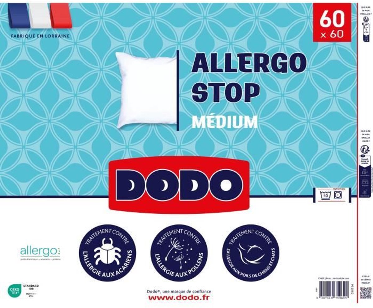 DODO - Kussen - ALLERGO STOP - 60 x 60 cm