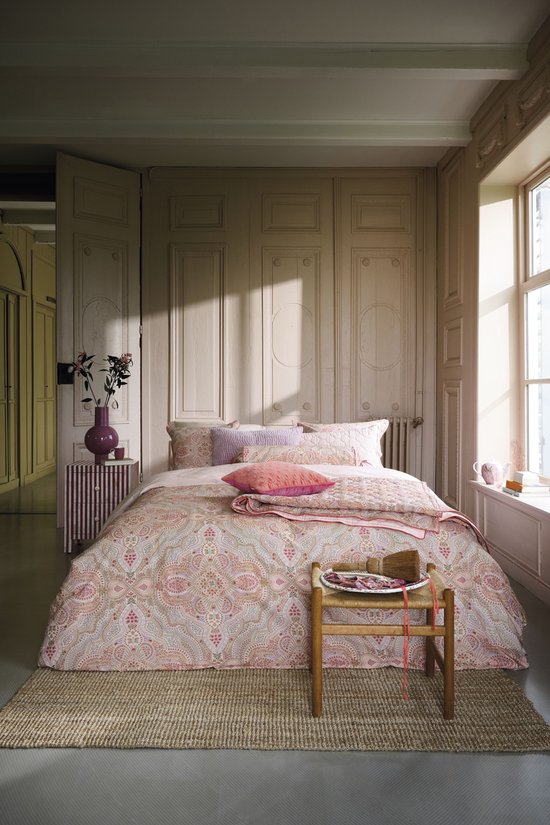 Pip Studio Moon Flower dekbedovertrek - Lits-Jumeaux XL - 260 x 200/220 cm - Licht roze van Merkloos — afbeelding 4