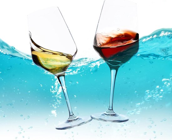 alouweekuky Drijvende wijnglazen voor zwembad, set van 2, 420 ml, Tritan wijnglazen, plastic glazen, drijvend zwembad, kunststof, wijnglas, picknick, wijnglas
