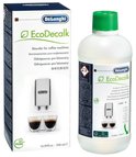 Pak en fles De'Longhi EcoDecalk ontkalker met twee espresso's.