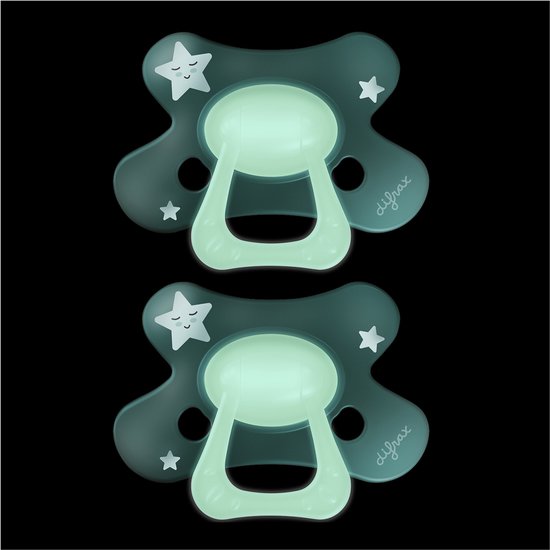 Difrax - Natural Fopspeen - 12+ Maanden - Glow in the Dark Speen - 2 st. van Difrax — afbeelding 2