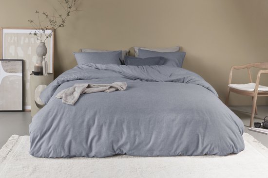Beddinghouse frost dekbedovertrek - Tweepersoons - 200 x 200/220 cm - Blauwgrijs van Beddinghouse — afbeelding 5