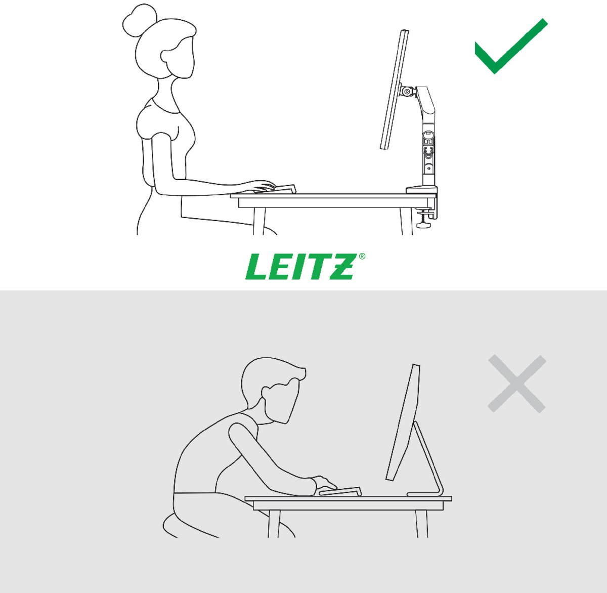 Leitz Ergo Ruimtebesparende Enkele Monitor arm - Tot 9kg - Monitor Beugel 17-32 inch thumbnail 3