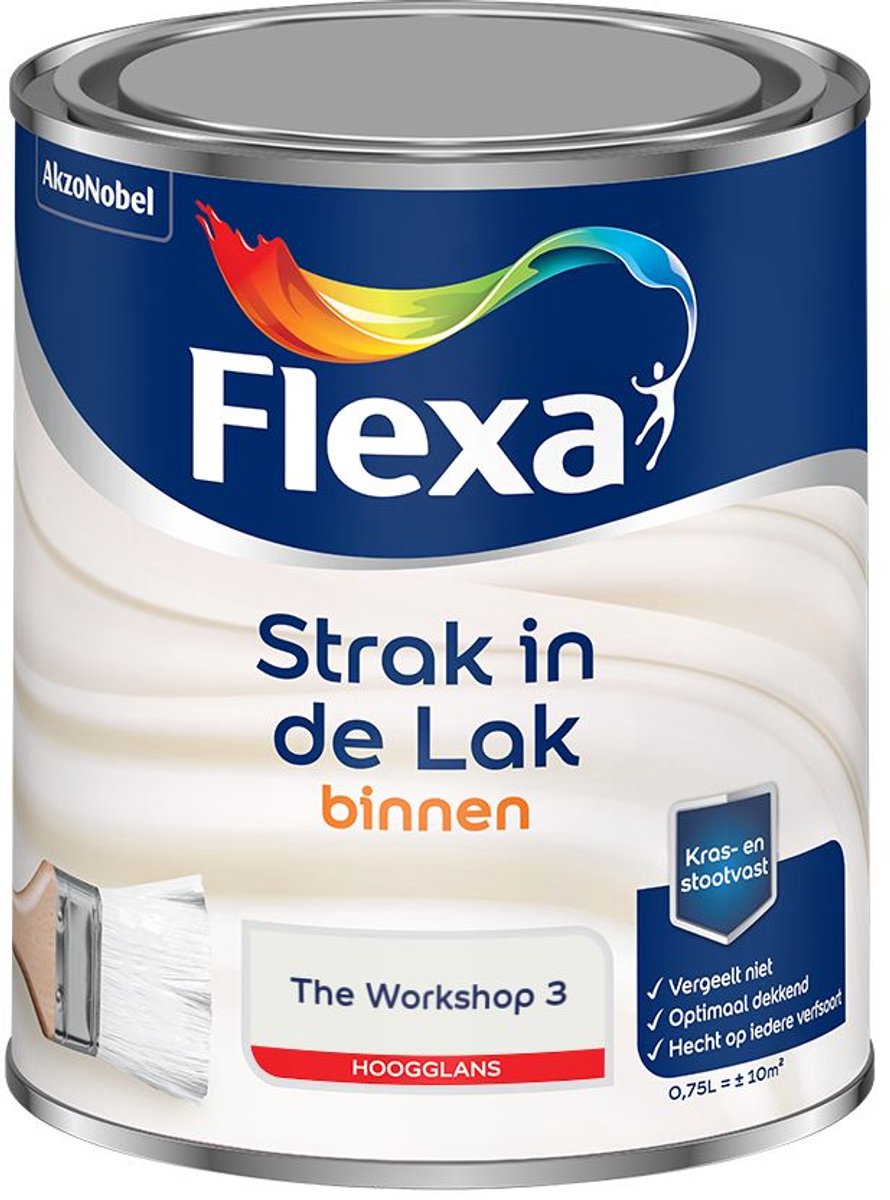 Flexa - Strak in de Lak Binnenlak Hoogglans - The Workshop 3 - Mengverf - 0.75 L