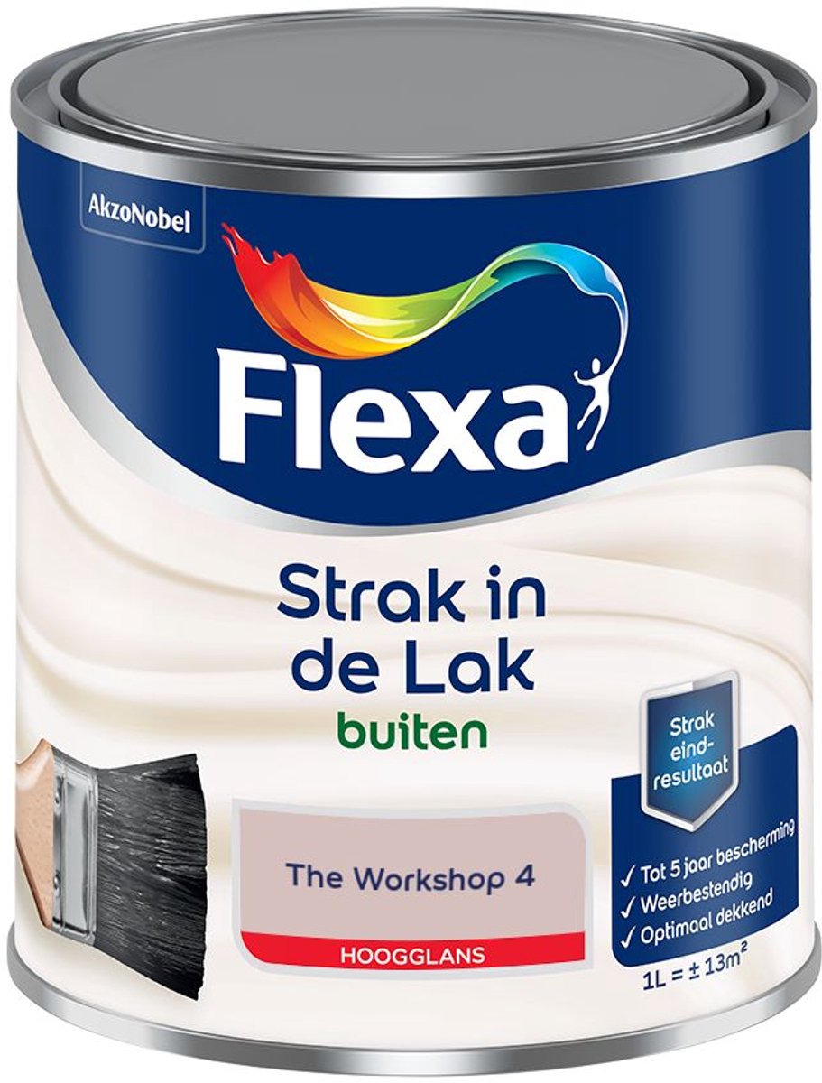 Flexa - Strak in de Lak Buitenlak Hoogglans - The Workshop 4 - Mengverf - 1 L