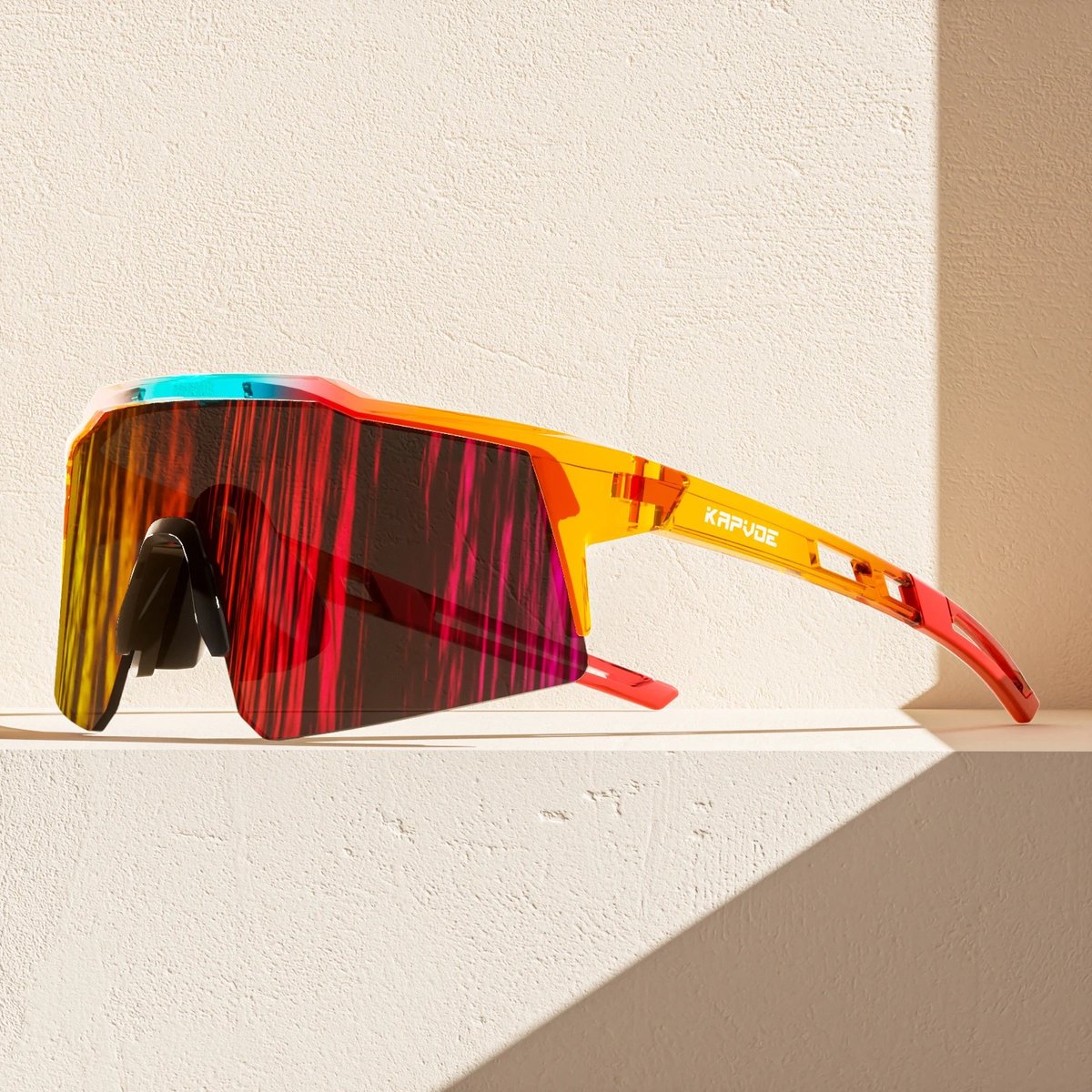 Kapvoe - Fietsbril - Sportbril - Photochromic - 3 Verwisselbare Lenzen - UV400 - Voor Kinderen - Incl. Brillenkoker