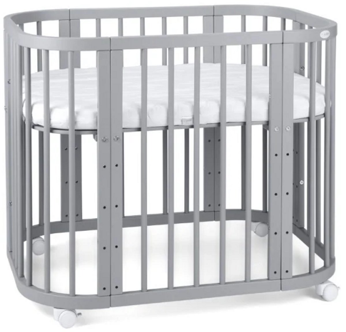 Multifunctioneel 5 in 1 Babybed / peuterbed incl. matras - Grijs