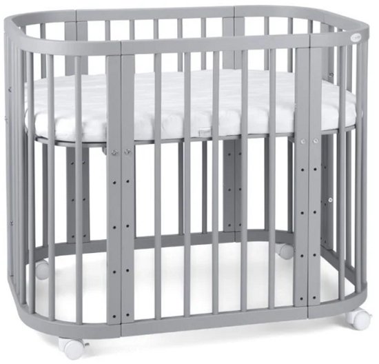 Multifunctioneel 5 in 1 Babybed / peuterbed incl. matras - Grijs