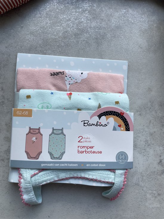 Maminobaby.nl - Baby geschenkset meisjes - Knisperkonijn - 2-delige rompertjes - Koelbijtring - Babyshower - Kraamcadeau van Maminobaby.nl — afbeelding 5