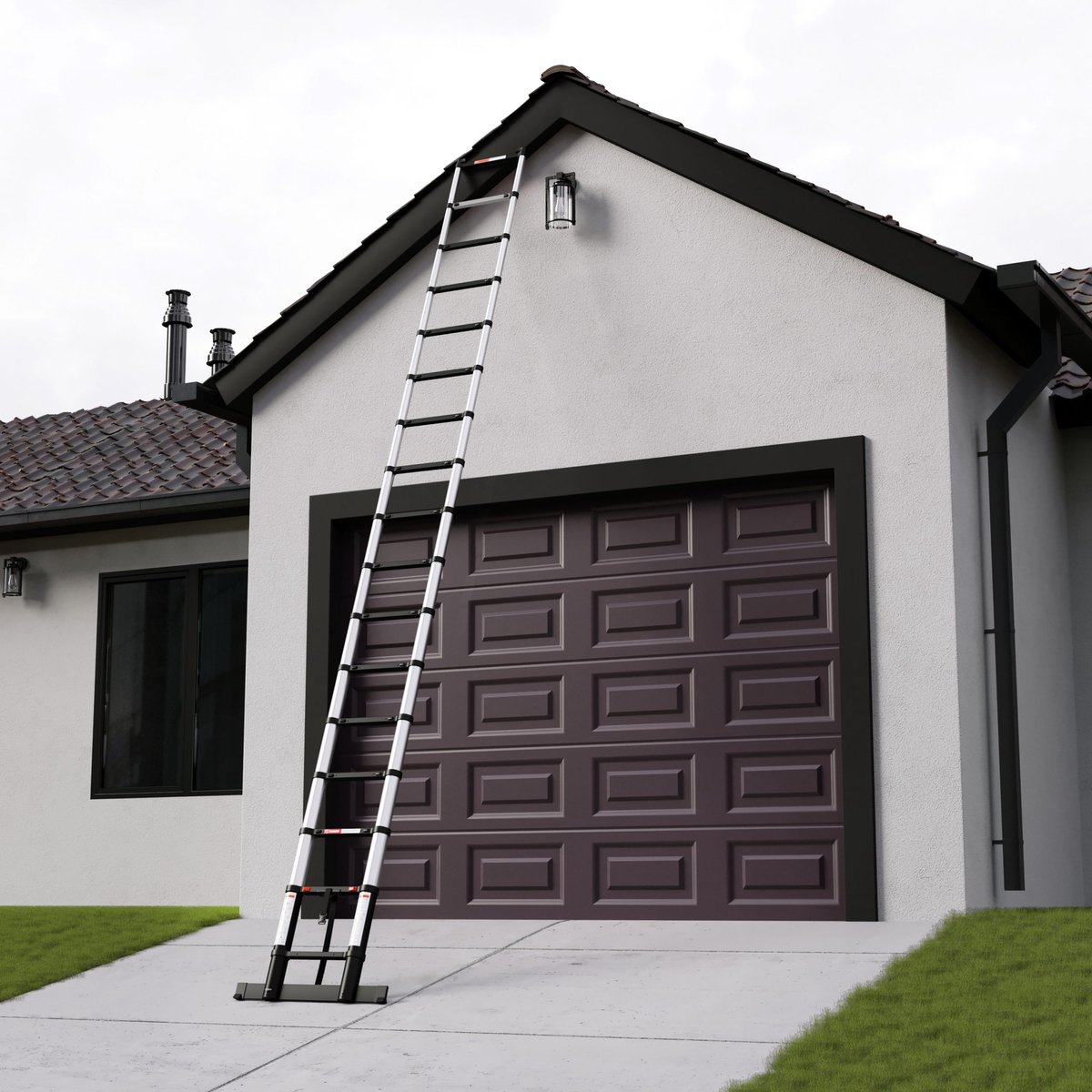 RMBO Telescopische Ladder - Telescoopladder - 5,10m lang, Compact en Draagbaar met Soft Closing Systeem, Geschikt voor Particulier en Professioneel Gebruik, Telescopische Vouwladder, Max. Belasting 150 kg, EN 131.6 – foto 3
