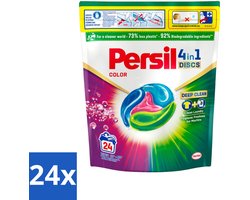 24 x Persil - Wasmiddelcapsules - 4-In-1 Discs - Gekleurde Was - 24 Wasbeurten - Wasmiddelcapsules - Gekleurde Was - Vlekkenverwijdering - Wasverzachter - Wasmiddel