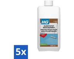 5 x HG Kunststofbeschermer 1 liter - Gietvloer - Vloerglans - Anti-slip Vloer - Vloeronderhoud