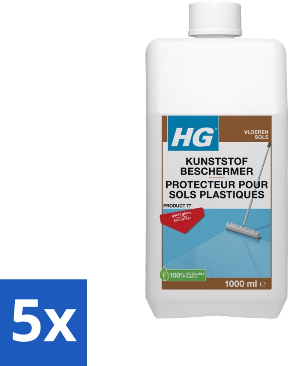5 x HG Kunststofbeschermer 1 liter - Kunststofbeschermer - Glans - Beschermfilm - Slijtage - Krassen
