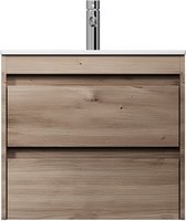 AM.PM Spike - Badkamermeubel met wastafel - 60 cm - 2 lades - Wastafelonderkasten - Plat Pakket