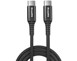 USB C naar USB C kabel 5M – Data – zwart - 60W PD Snelladen