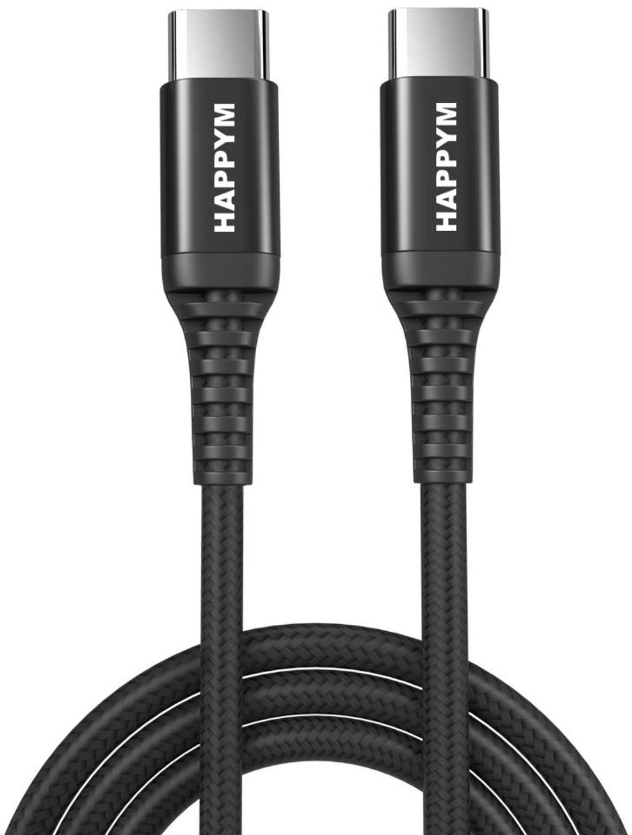 USB C naar USB C kabel 5M – snelladen & data – zwart - 60W PD Snelladen