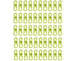 50-stuks Chipklemmen - Voedselzakklemmen - Wasknijpers - Mapklemmen - Fotodecoratie - Wanddecoratie - Geschikt voor het sluiten van snackzakken, het organiseren van documenten of het bevestigen van kleine huishoudelijke artikelen - Groen