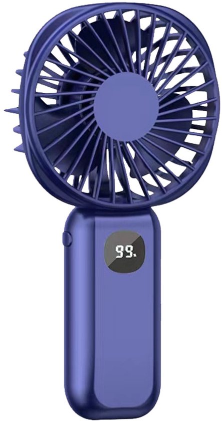 EasyAcc Draagbare USB-C Ventilator - 32 Uur Batterij, LED-Display, Trekkoord, 5 Snelheden, Zakventilator Oplaadbaar Voor Thuis, Kantoor En Buiten