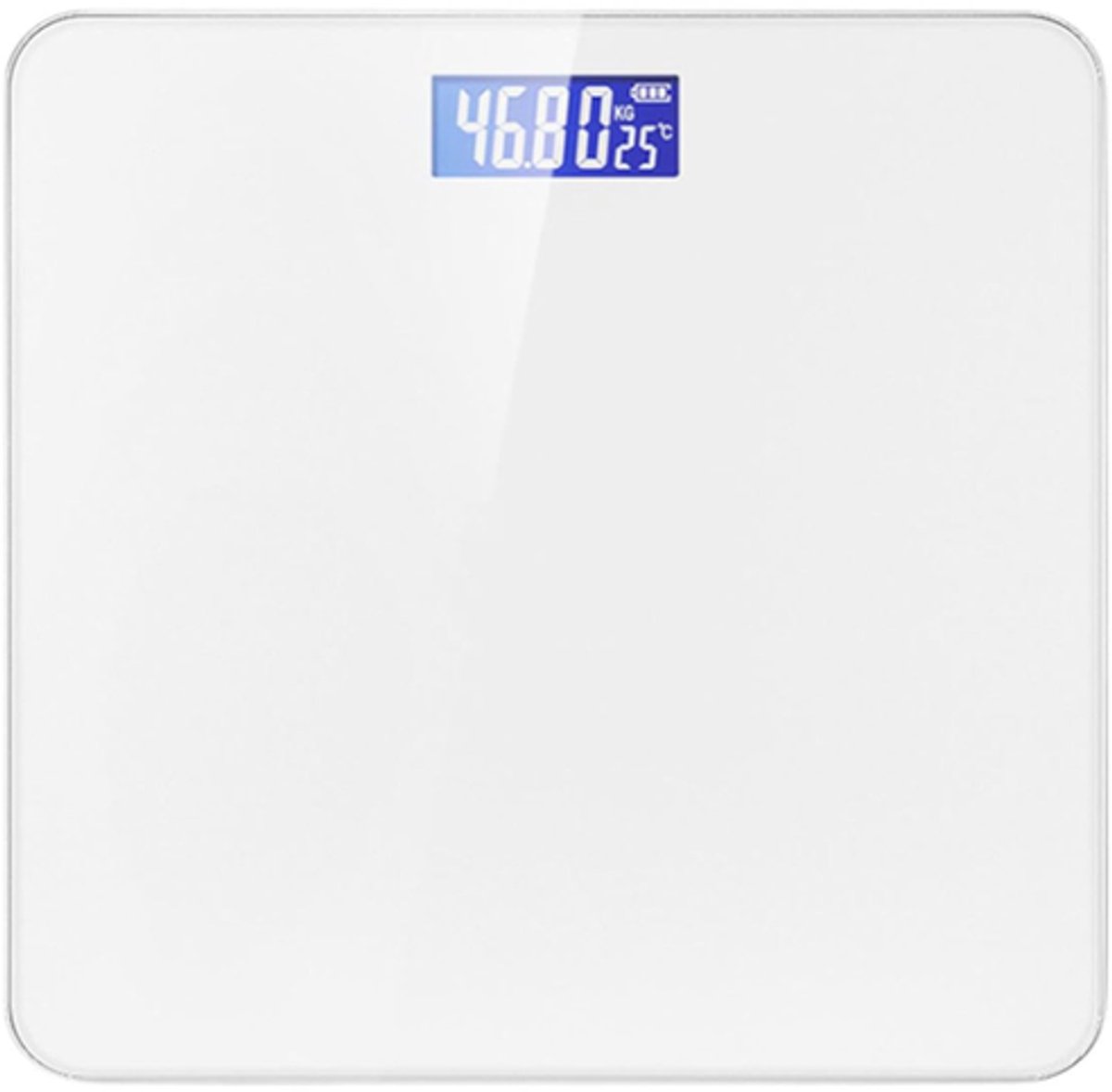 Personenweegschaal digitaal - weegschaal personenweegschaal - Batterijweegschaal - Witte weegschaal - Witte gehard glazen weegschaal - Weegschaal - Gehard glas
