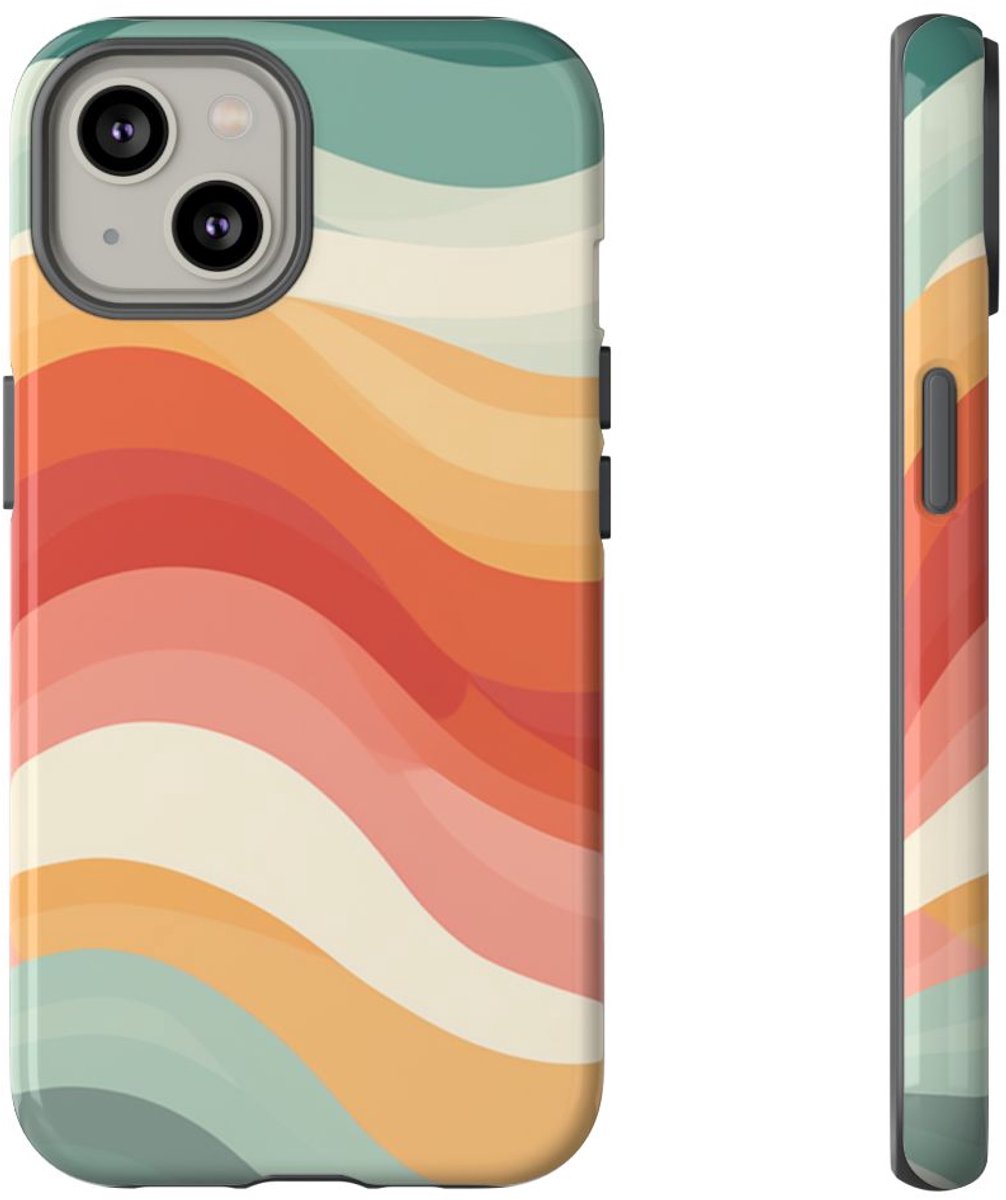 Golvend Veelkleurig Patroon – Telefoonhoesje Geschikt voor iPhone 14