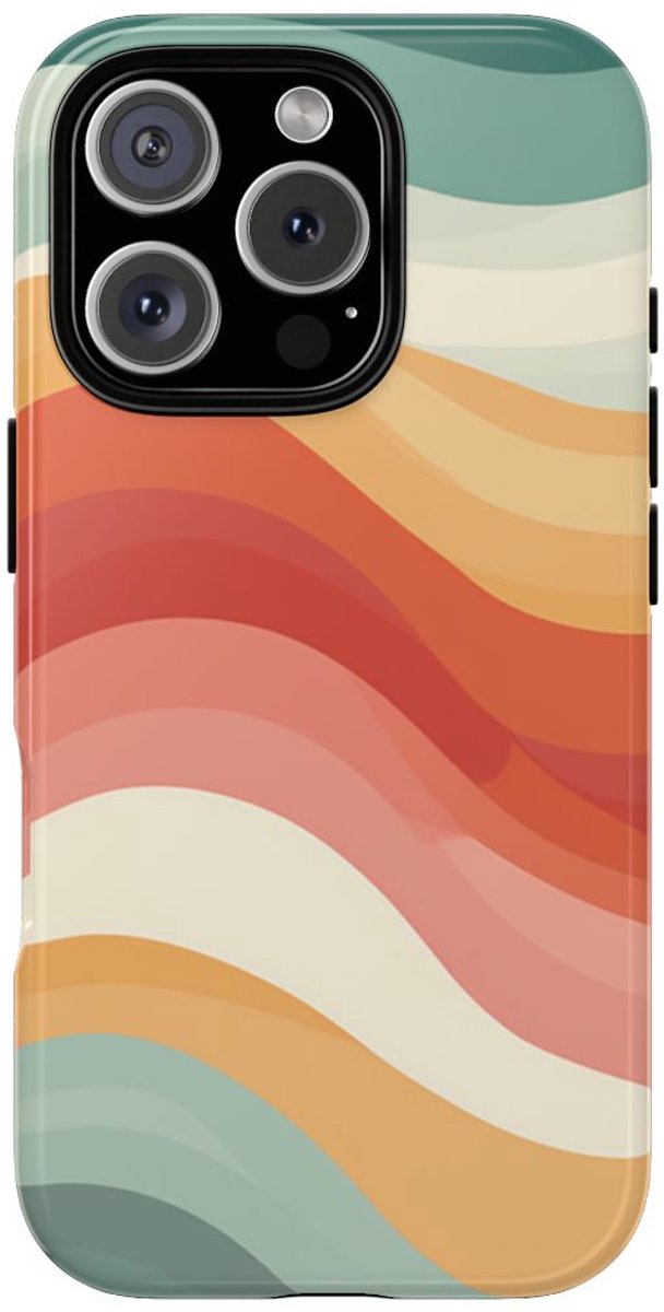 Golvend Veelkleurig Patroon – Telefoonhoesje Geschikt voor iPhone 16 Pro