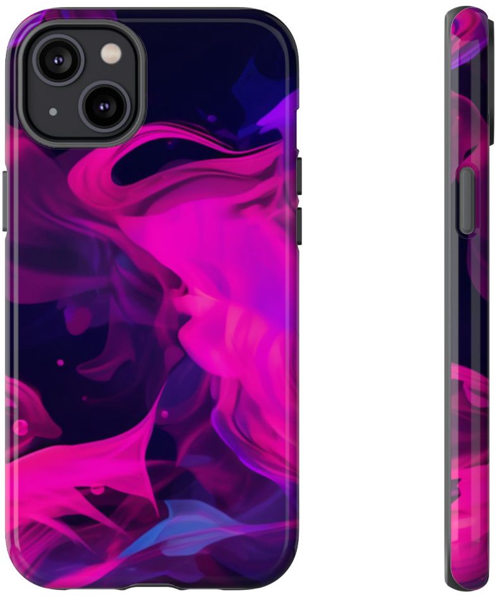 Fluorescerende Inktwervelingen in Water – Telefoonhoesje Geschikt voor iPhone 14 Plus