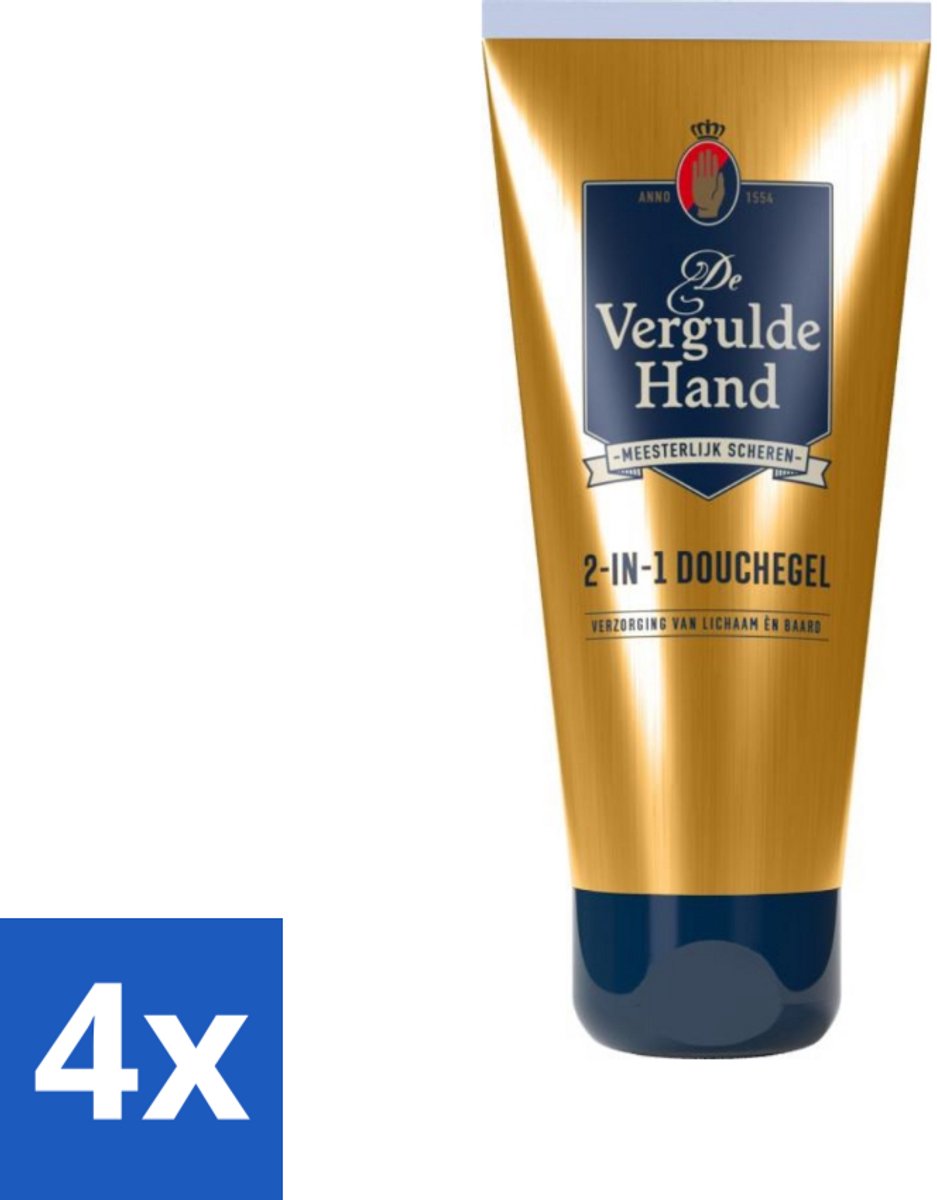 4 x De Vergulde Hand - Shower Gel - 2 in 1 - 200 ml - Douchegel - 2 In 1 - Vergulde Hand - Reinigen En Verzorgen - Huid Verzorging
