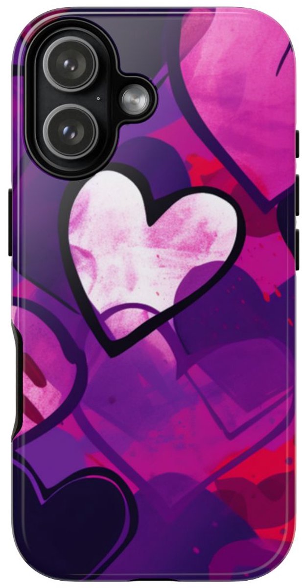 Levendig Popart Hartjespatroon – Telefoonhoesje Geschikt voor iPhone 17