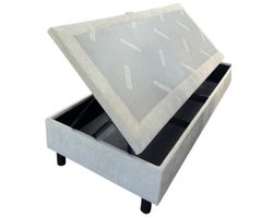 Losse Boxspring met opbergruimte zonder matras en hoofdbord - 80x180 (Ook verkrijgbaar inclusief hoofdbord en matras) + (Verkrijgbaar in Zwart, Antraciet, Licht Grijs en Beige)