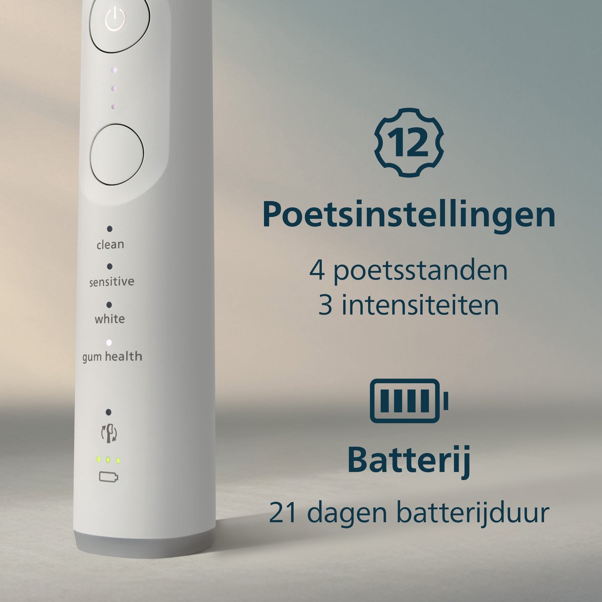 Philips Sonicare 7100 Series - Elektrische Tandenborstels - Wit & Zwart - Duopack – Reisetui - Gezonder tandvlees - HX7429/02 thumbnail 3