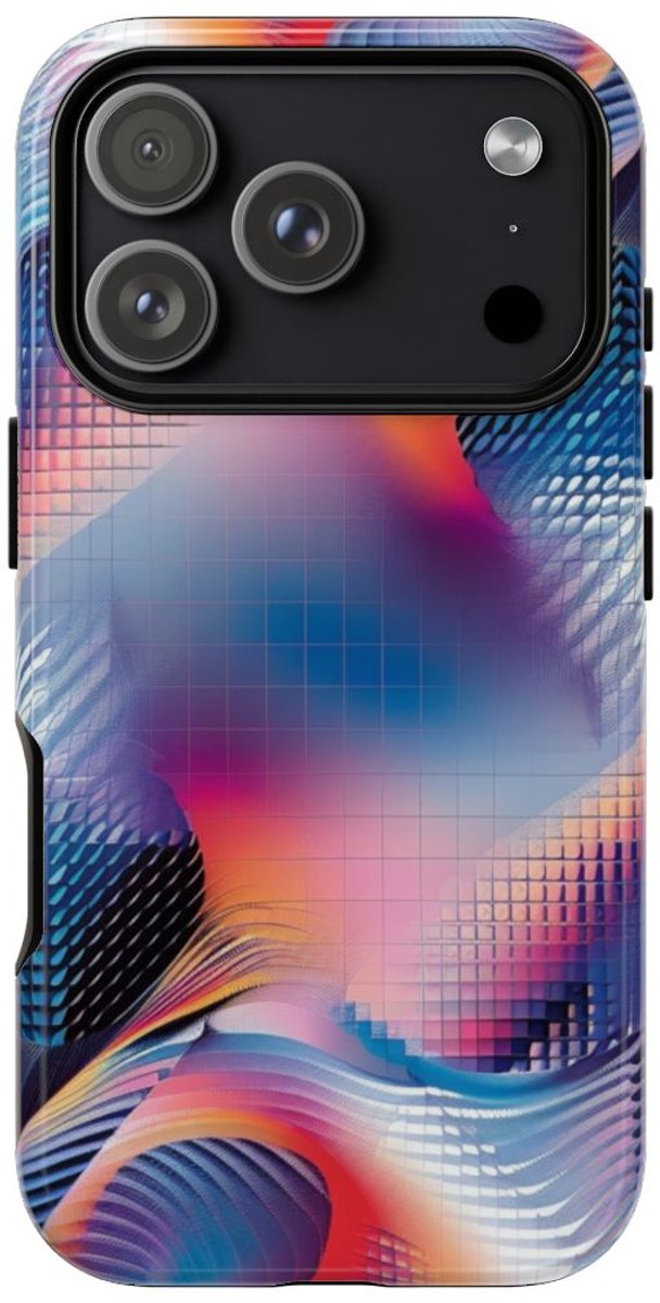 Kleurrijk Abstract Geometrisch Patroon – Telefoonhoesje Geschikt voor iPhone 17 Pro