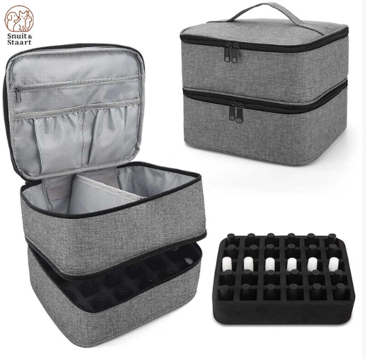 Nagelstyliste nagellak koffer organizer – nagelkoffer opberger tas voor uv lamp gelnagels - nail art opbergen - Sinterklaas - Kerst - Sinterklaas Cadeau - Kerst Cadeau