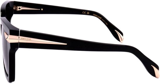 Roberto Cavalli SRC002M 0700 Zonnebril - Unisex - Zwart — afbeelding 3